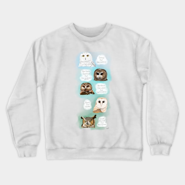 Owl-ways Adorable Crewneck Sweatshirt by FernheartDesign